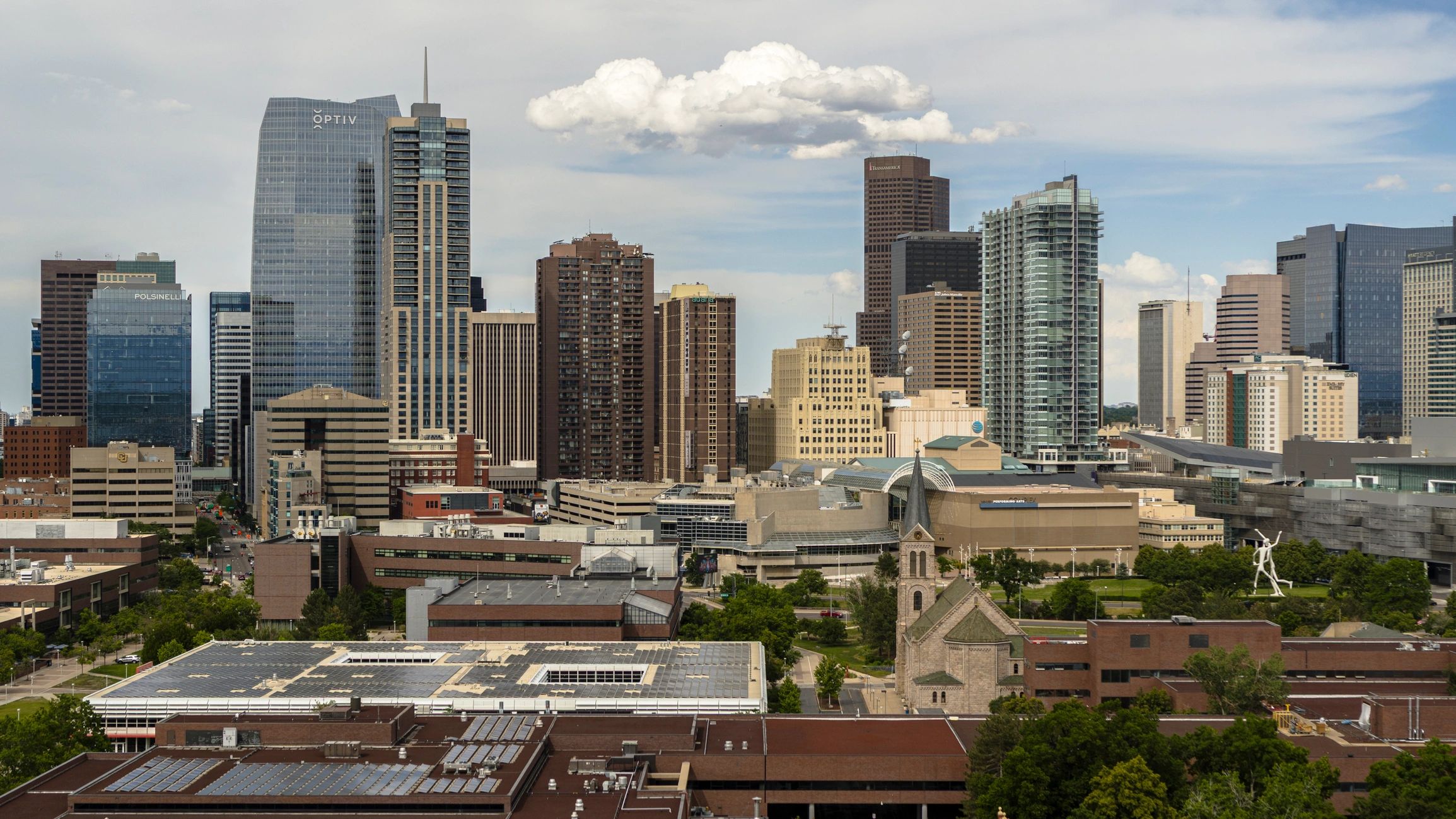 Modern commercial property skyline